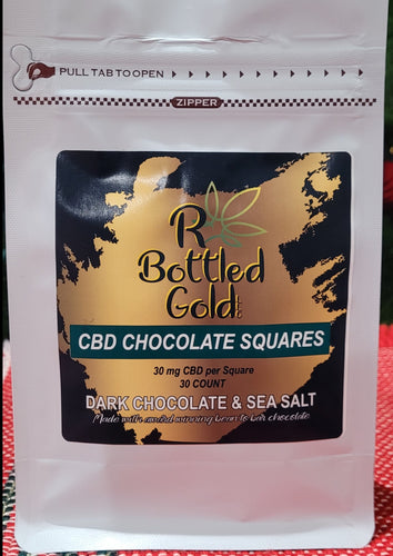 Dark Chocolate & Sea Salt CBD Chocolate Squares - R Bottled Gold LLC