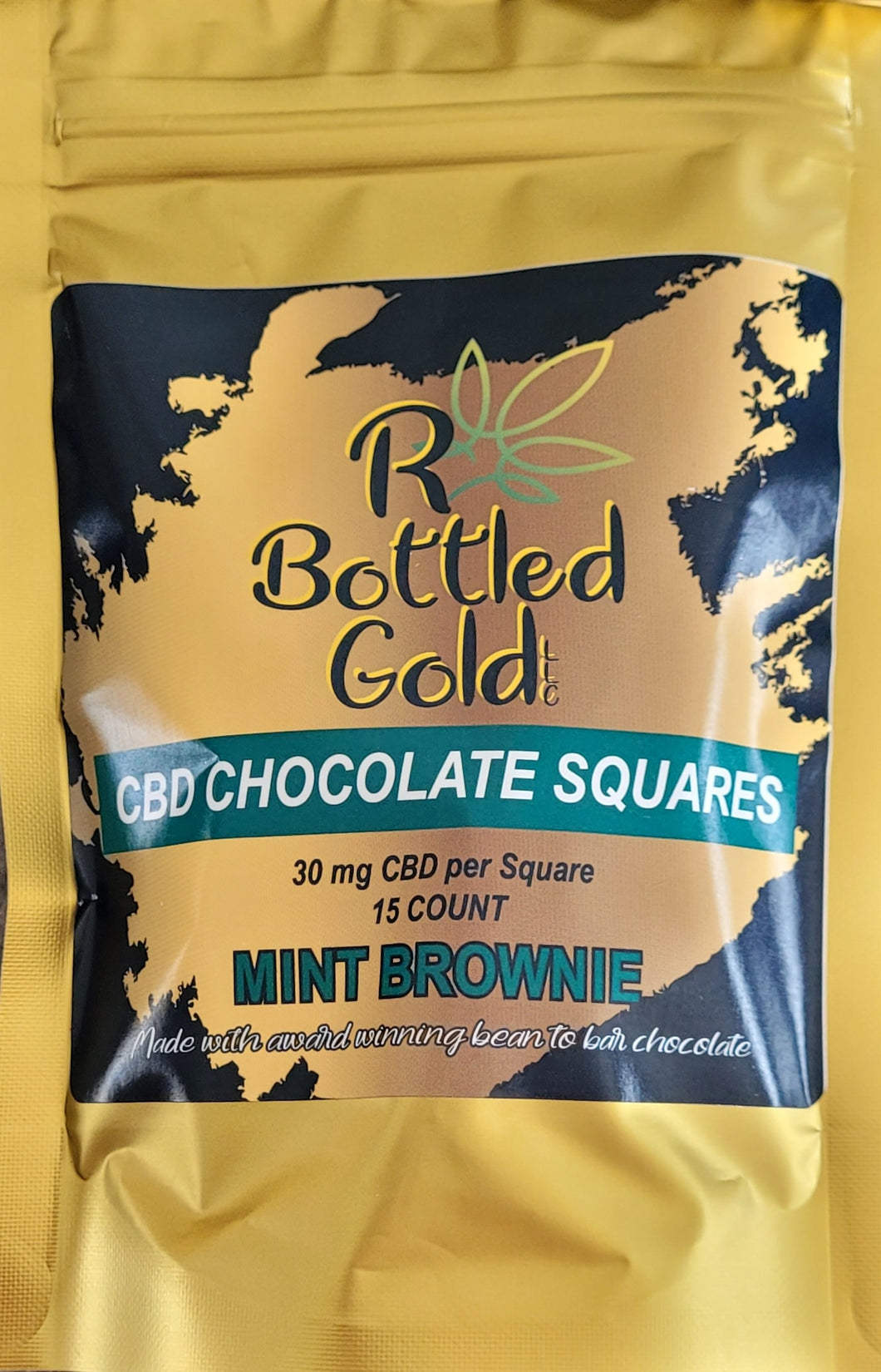 Mint Brownie CBD Chocolate Squares - R Bottled Gold LLC