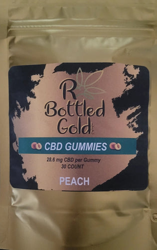 Peach CBD Gummies 30 count - R Bottled Gold LLC