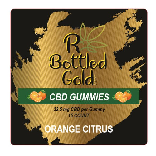 Orange Citrus CBD Gummies 15 count - R Bottled Gold LLC