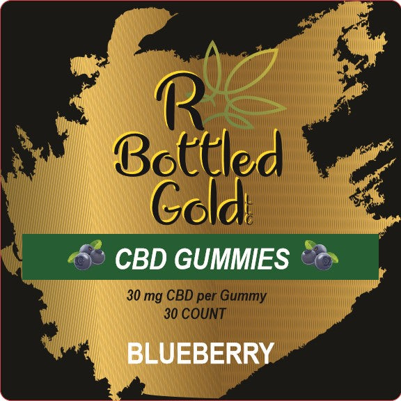 Blueberry CBD Gummies 30 count - R Bottled Gold LLC